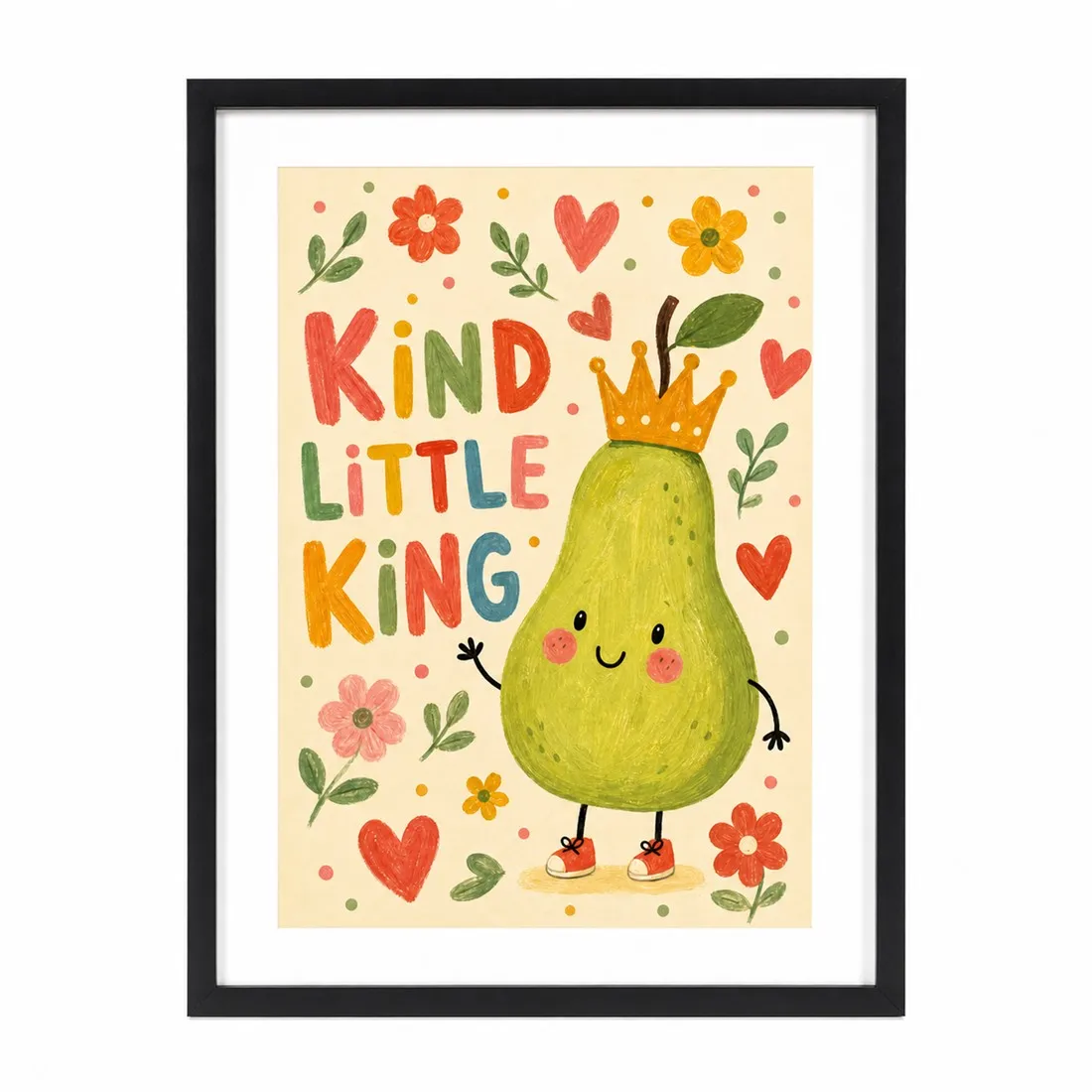 Crown Of Kindness Poster,Canvas Wall Print,Modern Art Illustration,High‑Grade Home Decoration Artwork for Bedroom,Living Room