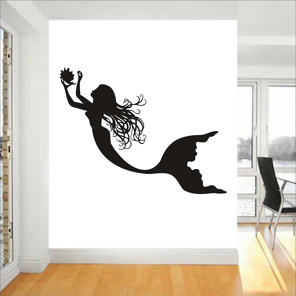 Under The Sea Mermaid Girl Nursery Room Wall Decal Art Home Decor Wall Stickers Vinyl Wall Poster