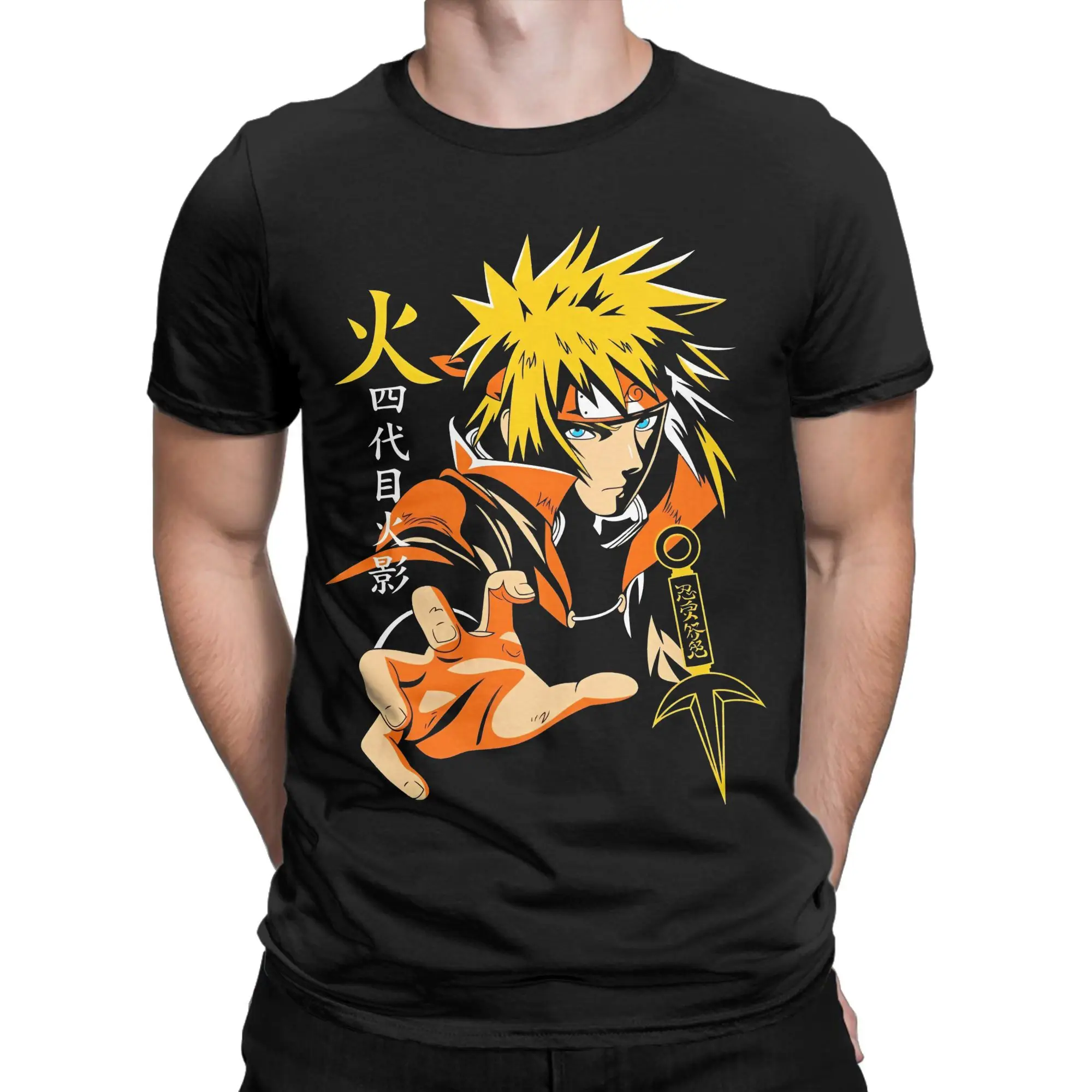 Narutos Minato Namikaze T Shirts for Men Women 100% Cotton Novelty T-Shirt Round Neck  Tee Shirt Short Sleeve Tops New Arrival