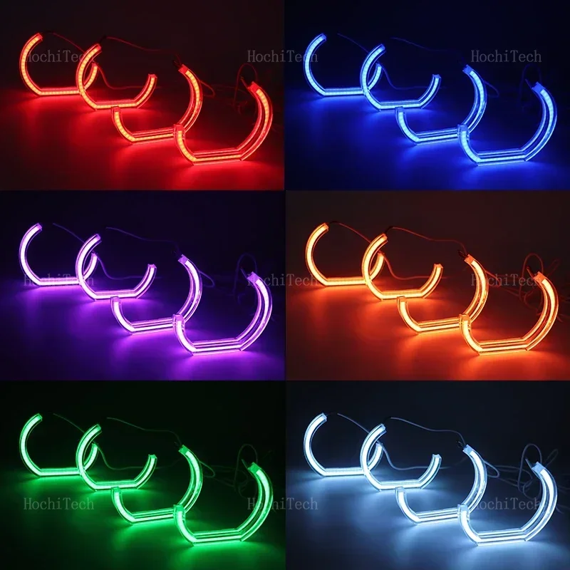 APP التحكم RGB متعدد الألوان DTM M نمط كريستال Led عيون الملاك مجموعة حلقات لسيارات BMW 3 Series E90 E92 E93 M3 2007-2013 كوبيه كابريوليه