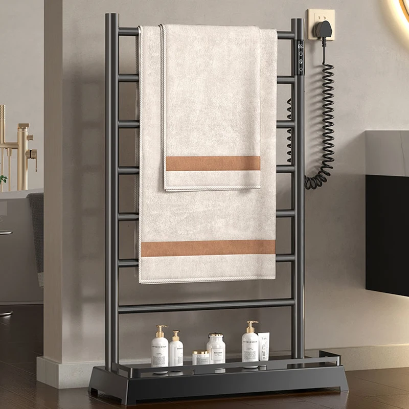 

Modern Digital Electric Towel Heater Freestanding Aluminium Towel Rack For Bathroom Warmer Towel Stand