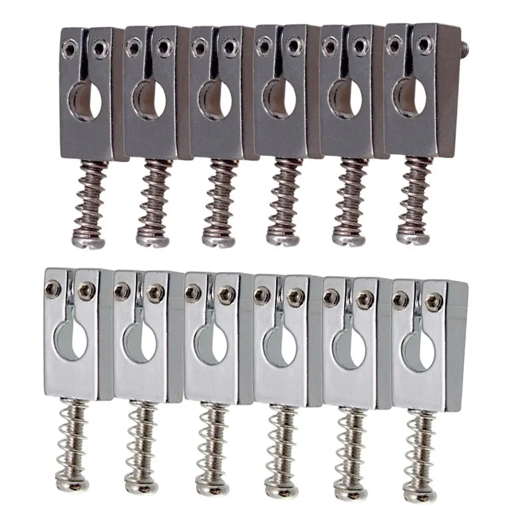 6 pcs Guitar Rollers Saddle Bridge String Saddles Stringed Instruments For Electric Guitar