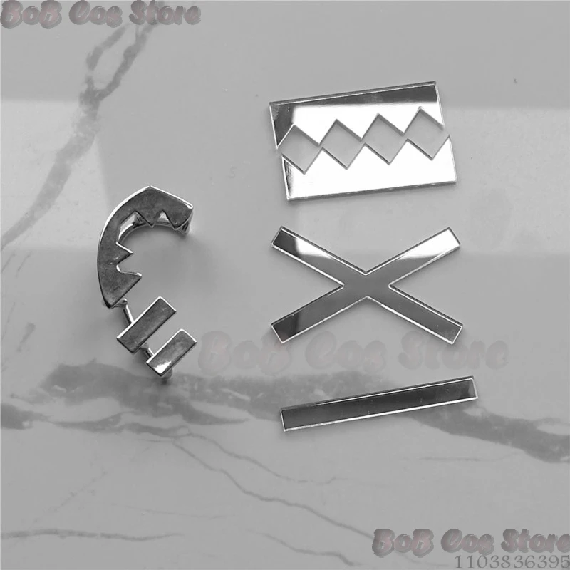 Ellen Joe Game Zenless Zone Zero Cosplay Prop Earrings Hair Accessories Made of Metal Shark Women Holloween Party Roleplay Set