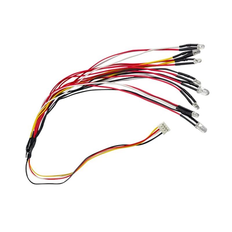 8 LED Light 2 Red 2 Yellow 2 White 2 Blue per WPL D12 D42 1/10 RC Car Upgrade Parts accessori per la decorazione