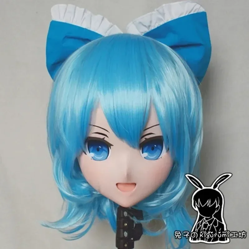 Anime TouHou Project Cosplay Masque Kigurumi avec coque arrière, Resin Crossdressing Aole, Tête complète, Cowno, Fille, Lapin 27