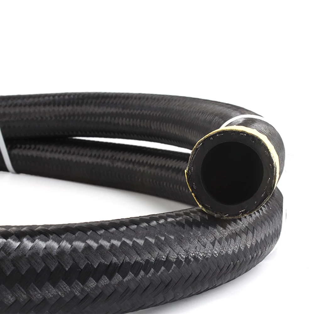 AN20 20AN Universal Fuel Hose Pipe Oil Gas Line Tube Nylon S.S Braided Rubber CPE Cooling Pipe Cooler Hose Line Tube 10FT 20FT