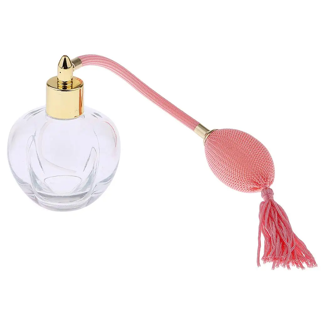 Transparent Thick Glass Perfume Atomizer Spray Bottle Refillable 100ml Fashion Bottle for Repackaging