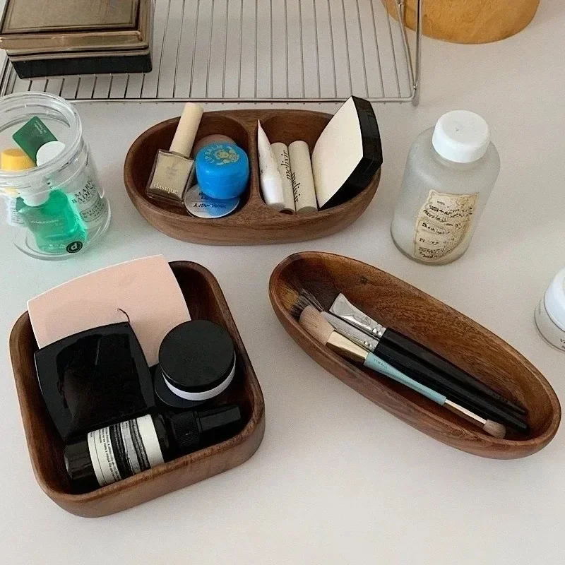 

Bowl hair band sundries good citizen solid wood desk jewelry ship type walnut desktop storage bathroom storage box ****