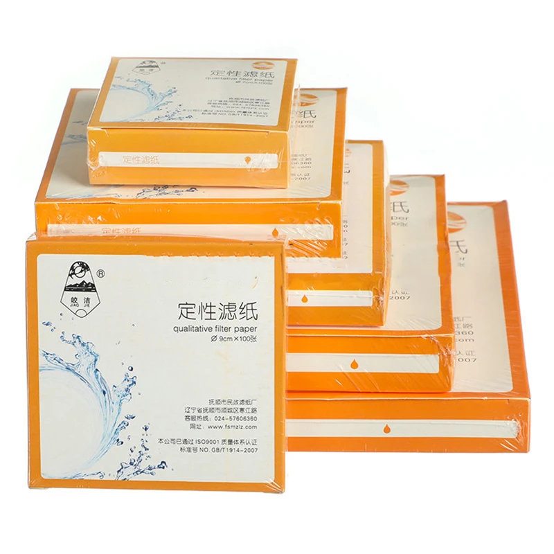 100Pcs/pack Lab Cotton Fiber Qualitative Filter Paper 7cm/9cm/11cm With Fast/Medium/Slow Speed