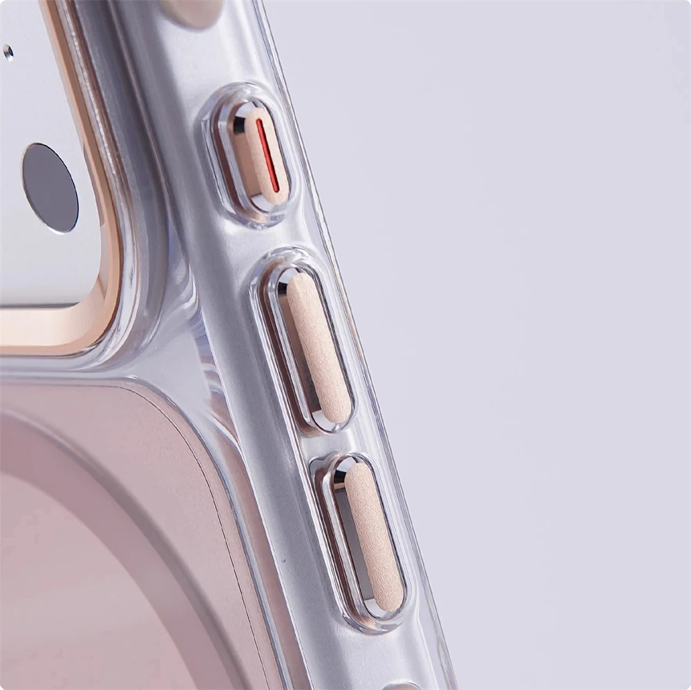 Przezroczyste, odporne na wstrząsy etui z magnetycznym zderzakiem do iPhone 18 17 Pro Max, kompatybilne z Magsafe, zabezpieczone przed upadkiem, z funkcją bezprzewodowego ładowania i metalową osłoną obiektywu. — zdjęcie produktu 4