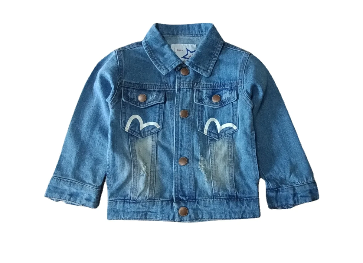 

Denim jacket for boys and girls spring and autumn new kids jacket