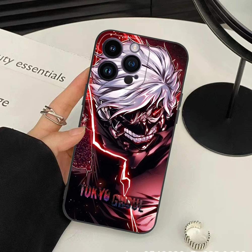 Funda de teléfono móvil Tokyo Ghoul Ken, carcasa suave negra para iPhone 15 14 13 12 11 X XR XS 8 7 Pro Max Plus Mini