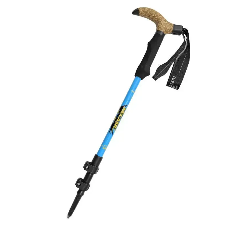 120cm Carbon Fiber Walking Stick Cane Telescopic 3-section Outer Lock Folding Lightweight Trekking Poles Walking Cane Treking