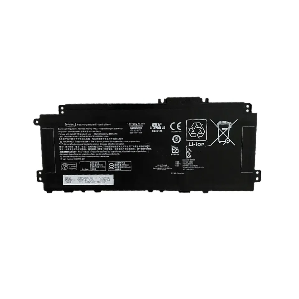 Hp Pavilion 13 bb0014tu x360 13-bb 14-dw 14-dv M01118-421 HSTNN-LB8S pv03xl pp03xlオリジナルバッテリー用ラップトップバッテリー