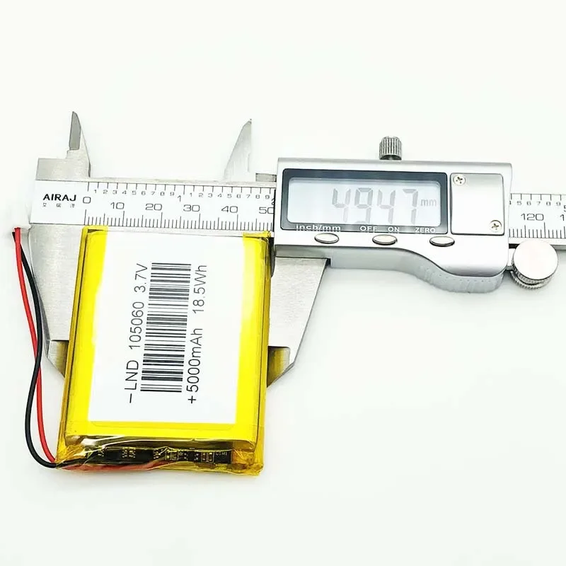 105060   3.7V 5000mAh Polímero de Lítio Bateria Recarregável Power Bank GPS Localizador LED Luz Universal Bateria 3.7V