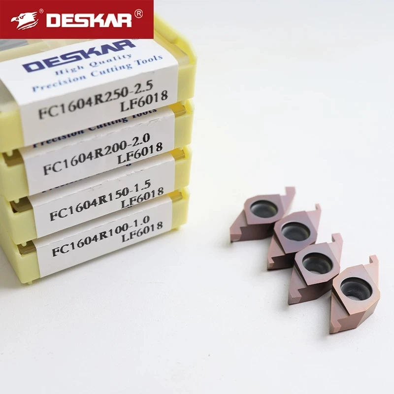 

Deskar 100%原装 Fc1604R100-1.0 Fc1604R150-1.5 Fc1604R200-2.0 Fc1604R250-2.5 Lf6018 Cnc Lathe Grooving Inserts Carbide Tools