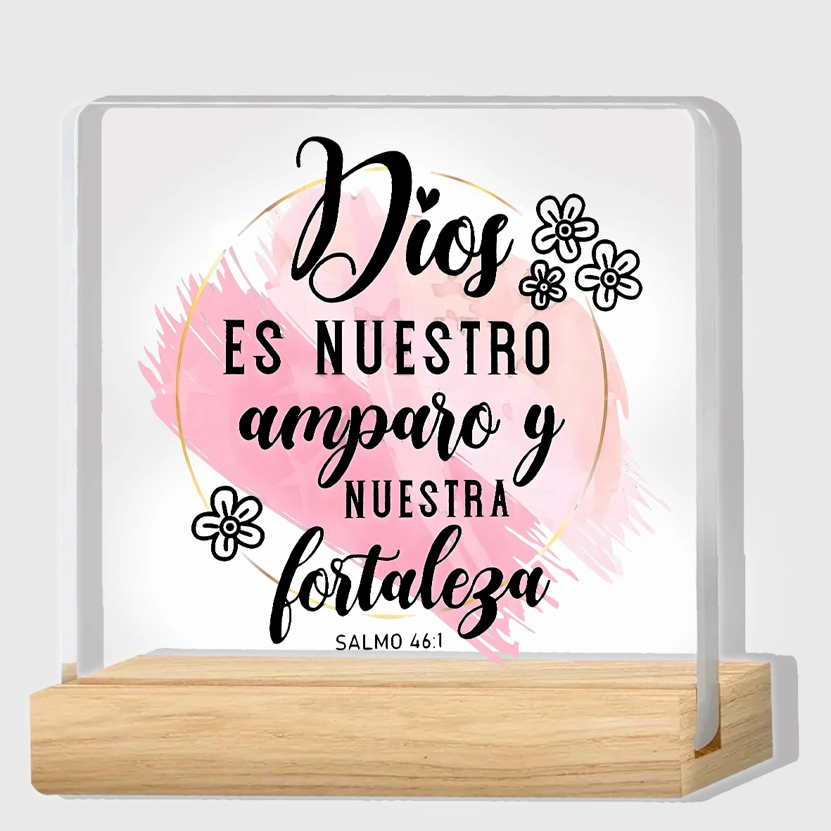 Plaque en acrylique « Dieu notre sanctuaire », cadeau chrétien pour salle de prière ou bureau, décoration intérieure avec verset biblique pour la fête des mères, 1 pièce