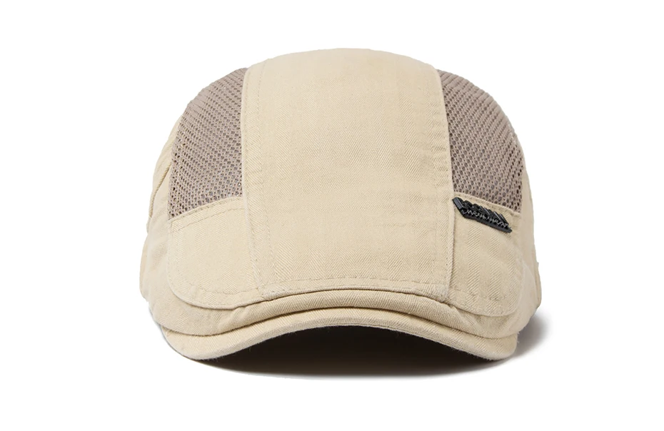 Mesh Cap Baskenmütze Für Männer Mode Brief Label Berets Sommer Baumwolle Atmungsaktive Sonnenblende Frauen Casual Entenschnabel Hut Einstellbar – Detail 10