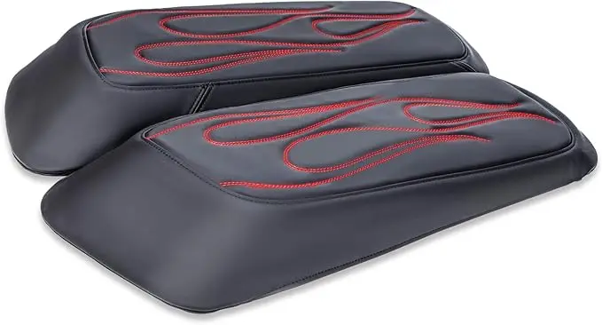 

Hard Saddlebag Lid Bra/Lid Covers 2014-2023 for Harley Davidson/Touring/Road Glide/Electra Glide/Road King/Street Glide (Red)