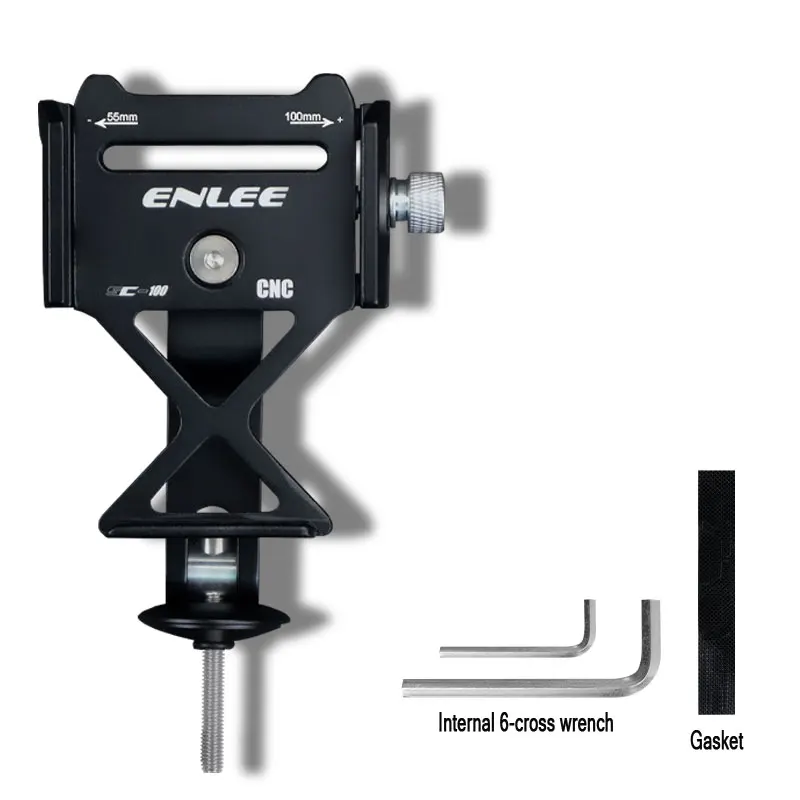 ENLEE Motorcycle Mobile Phone Holder For All Phone Universal Bike Handlebar Holder Bicycle Cycling Aluminum Alloy Stand