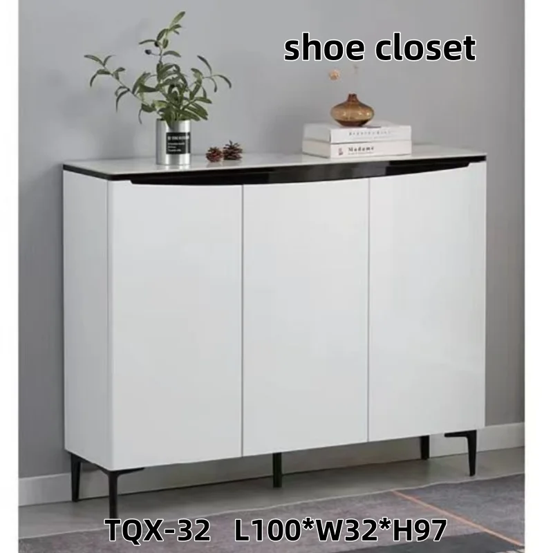 #Modern Style Solid Wood Living Room Shoe Cabinet With Large Capacity Durable Eco-Friendly Design Multi-Purpose Household Storag
