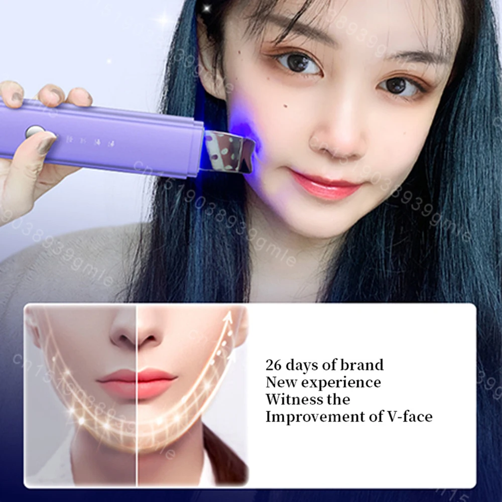 Ultrasonic Skin Scrubber Peeling Blackhead Remover Facial Shovel Cleanser Ultrasonic Ion Ance Pore Cleaner Deep Face Cleaning