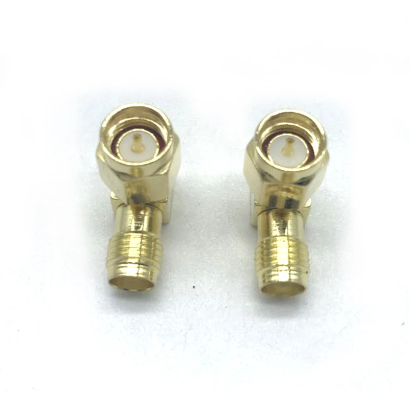 2 PCS/Lot New 90 Degree SMA to SMA Connector Right Angle SMA Male to Female Adapter for WIFI Antenna / FPV RF Connector