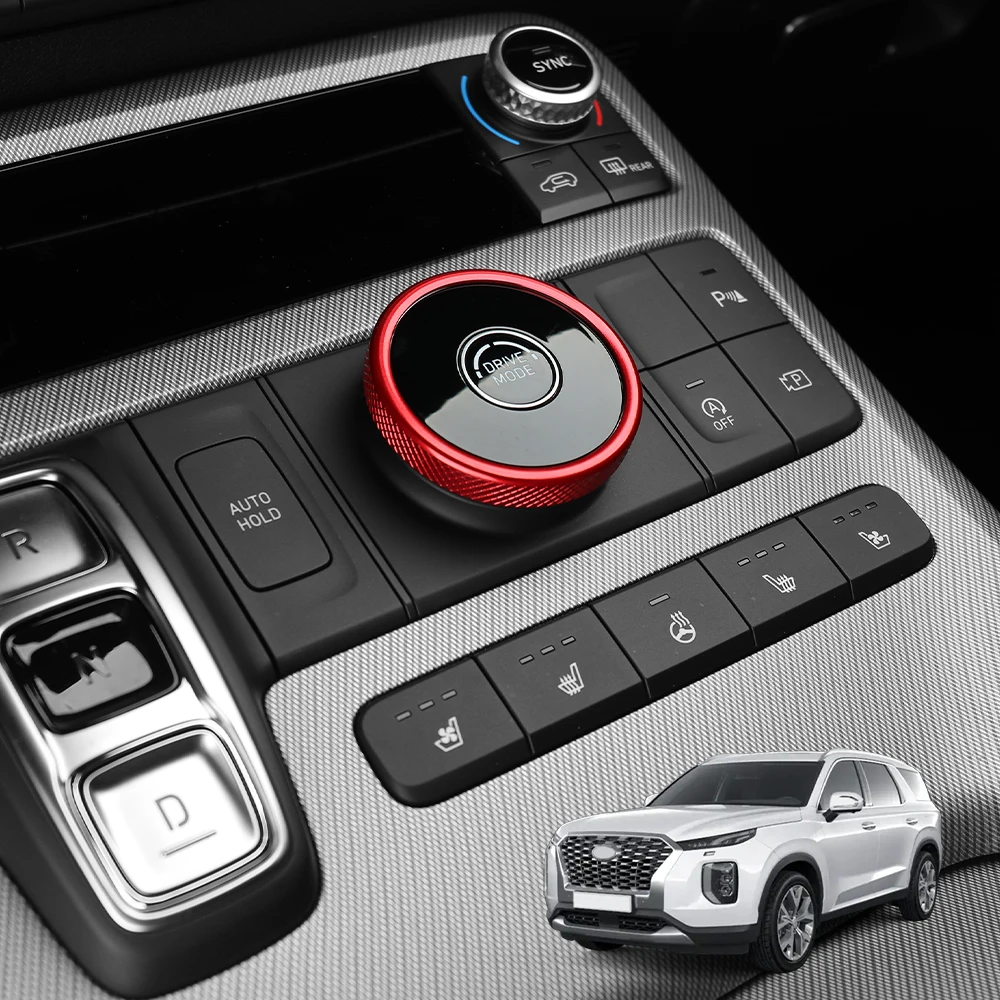 

For Hyundai Palisade 2020-2025/ NEXO/Santa FE/MOHAVE 1PCS Aluminum Central Console Gear Shift Adjustment Knob Trim Accessories