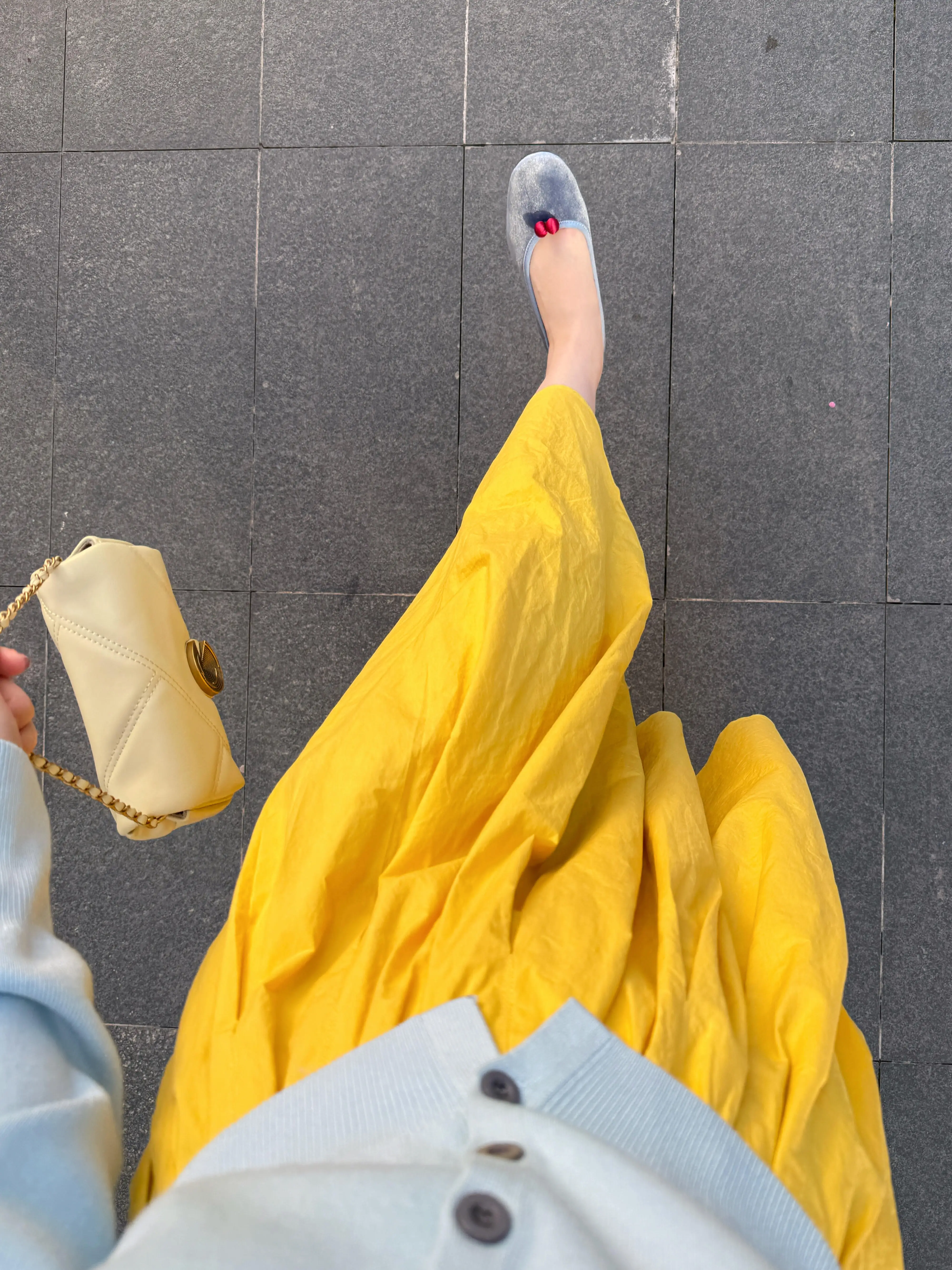 High Quality Casual Yellow Puffy Skirt Women's Spring Autumn New Style Versatile Mid-Length A-Line Skirt City Commute