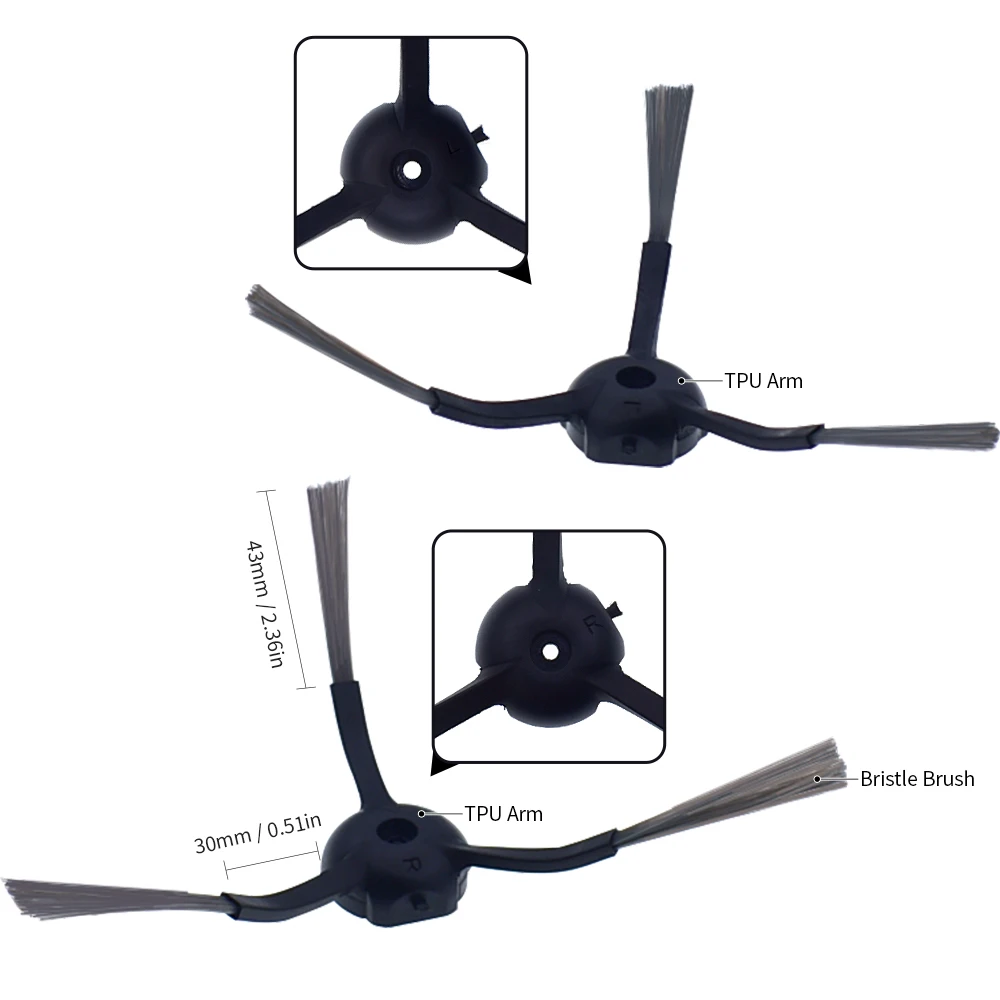 Roller Hauptseitenbürste für Proscenic M7 Pro Kyvol Cybervac S31 Honiture Q6 Uoni Lenovo T1 Pro Staubsauger Teile Zubehör – Detail 4