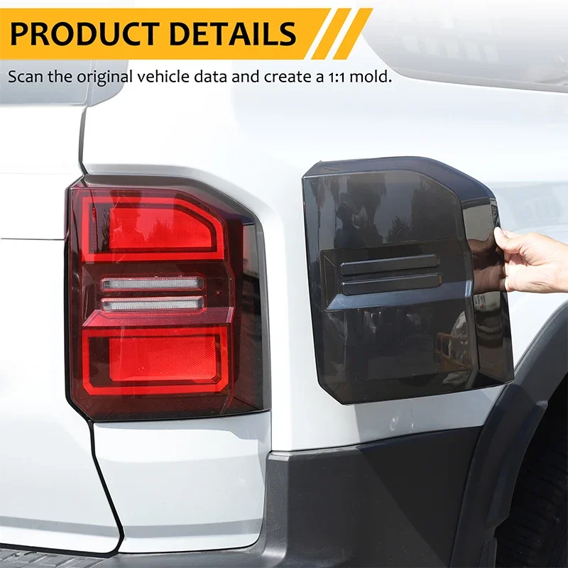 

For Toyota Land Cruiser Prado 250 LC250 24-25 Car Accessories ABS Blackened Car Rear Taillight Turn Signal Lamp Decoration Cover