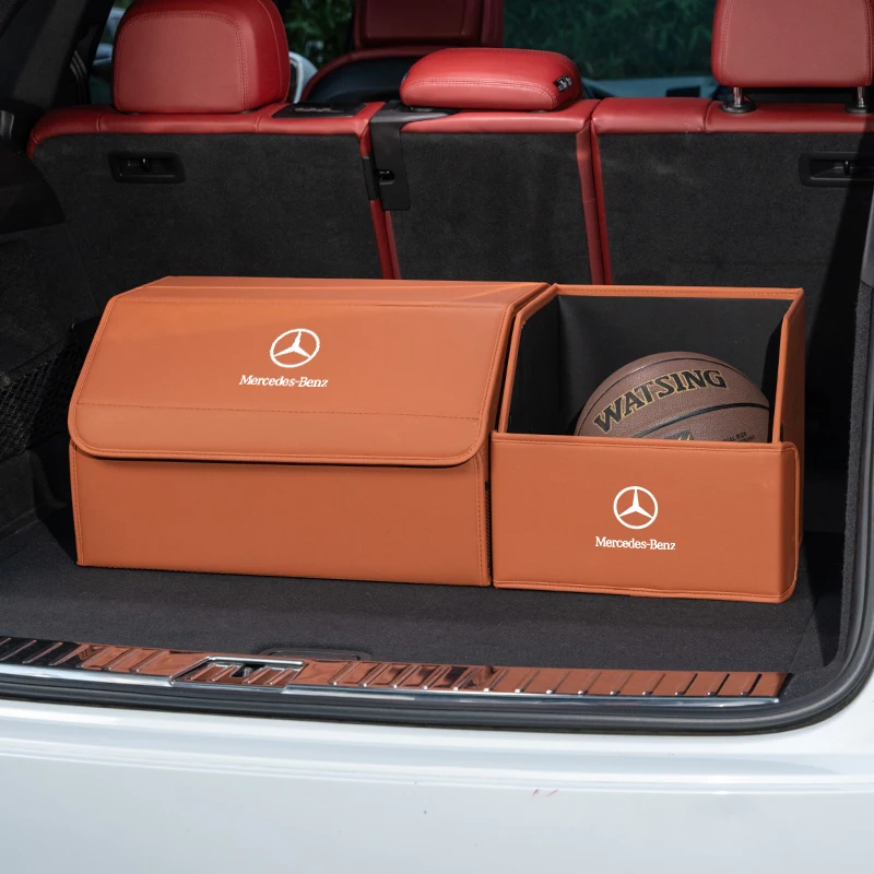 Car Trunk Organizer Box Tailbox Stowing Tidying Storage Bag For Mercedes Benz AMG W204 W205 W203 W211 W201 W210 W108 W124 W190