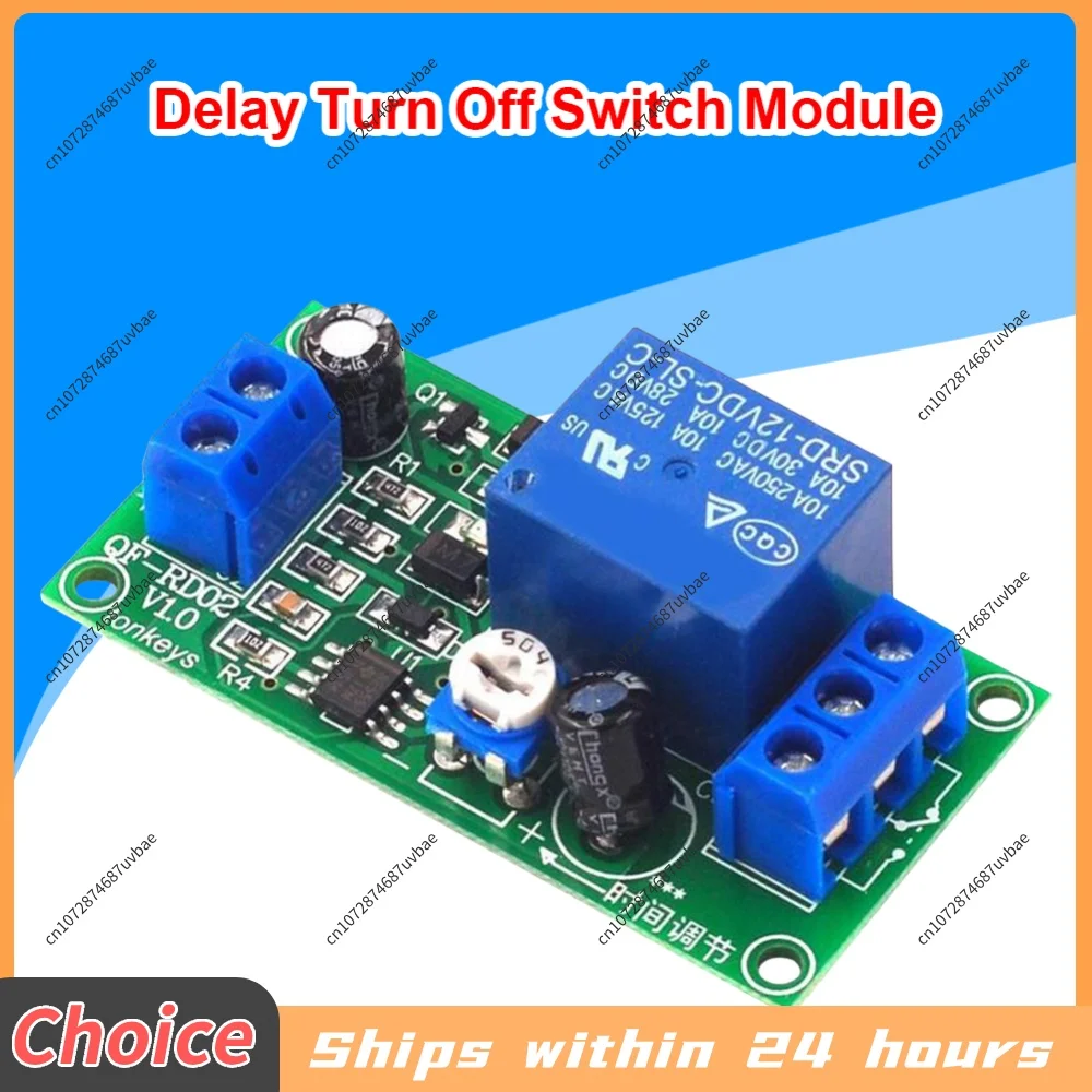 Delay Relay Module Time Adjustable Timer Relay Control Switch Board 12V DC Cycle Delay Timer Control Off Switch