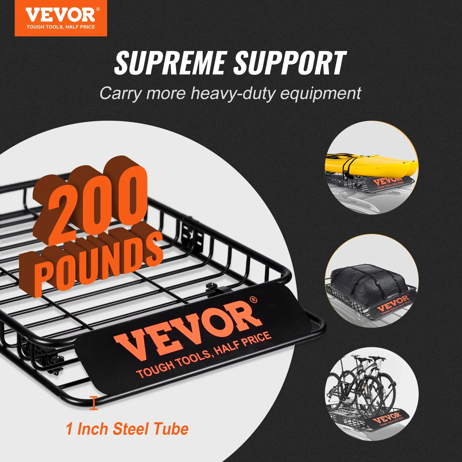 VEVOR Roof Rack Cargo Basket 46