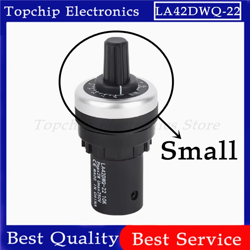 1pcs LA42DWQ-22 1K 2K 5K 10K 20k 50k 100k 22mm Diameter Pots Rotary Potentiometer Converter Governor Inverter Resistance Switch