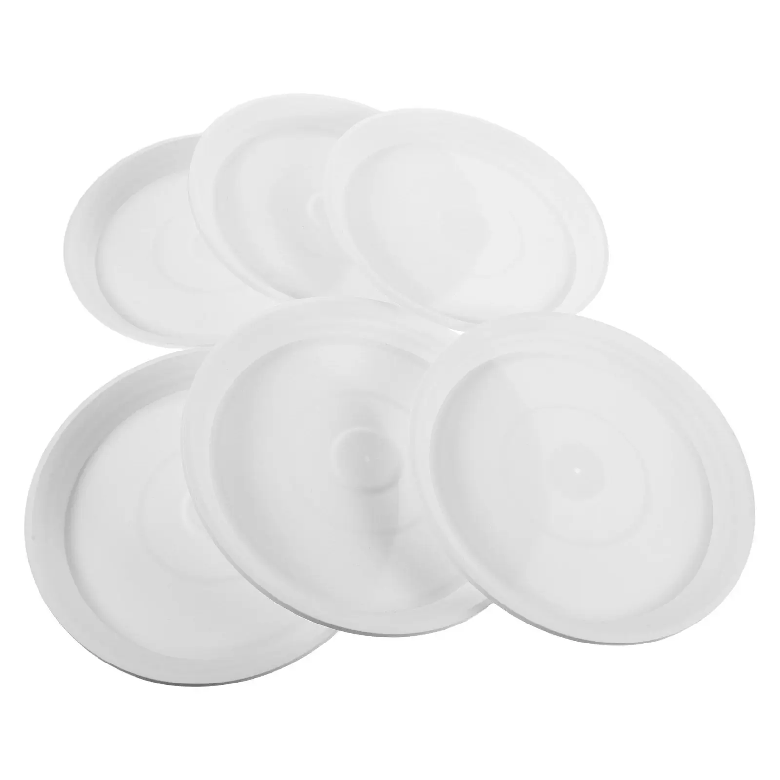 6Pcs Plastic Plant Saucer Trays Round 10.61 Inch for Potted Plants Water Catcher Planter Drainage Tray Flower Pot Base Tray