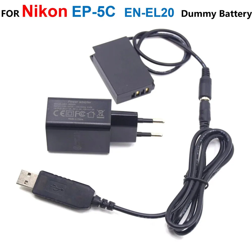 

PRO Power Bank EH-5 EH-5A USB Cable+Quick Charge+EP-5C DC Coupler EN-EL20 Fake Battery For Nikon 1J1 1J2 1J3 1S1 1AW1 1V3 P1000