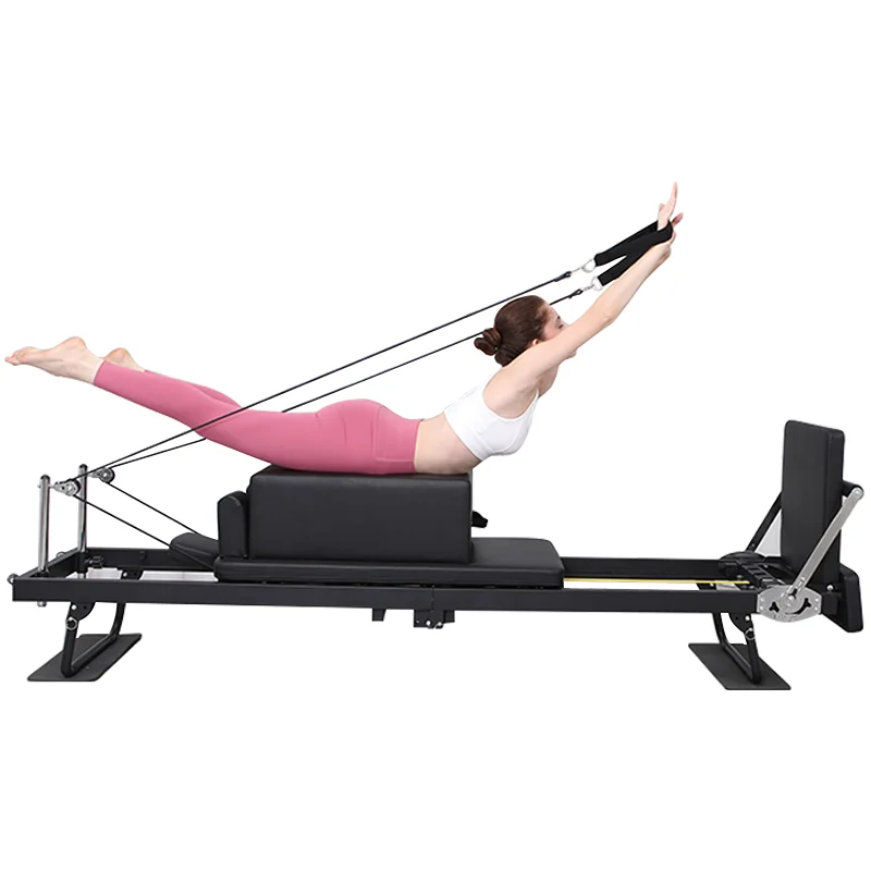 

Home Fitness Weight Loss Pilates Machine Large Folding Pilates Reformer Equipment Core Yoga Bed