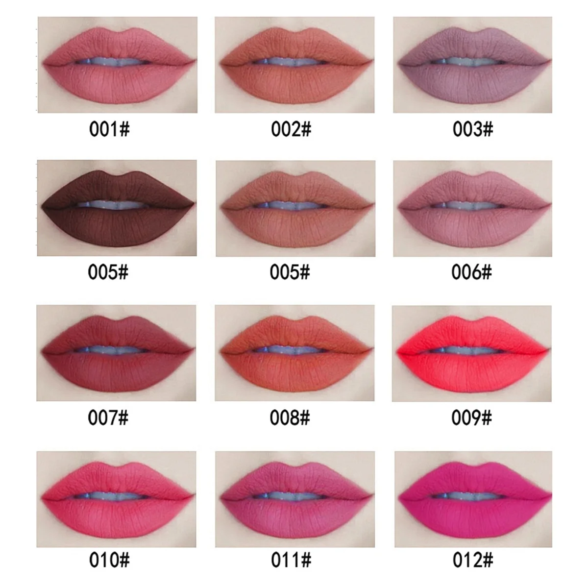 12 Stück zarter Lip Liner Matt Effekt Bleistift wasserdichter Bambus Eyeliner