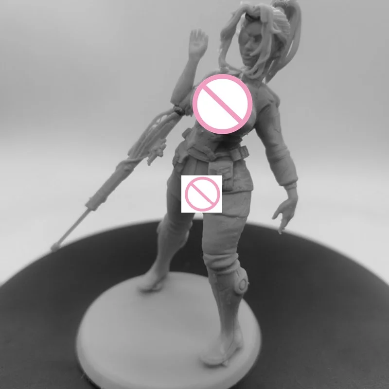Kit de figurines en résine 1/24, modèle assemblé en résine, costume de soldat féminin sexy non assemblé, non peint
