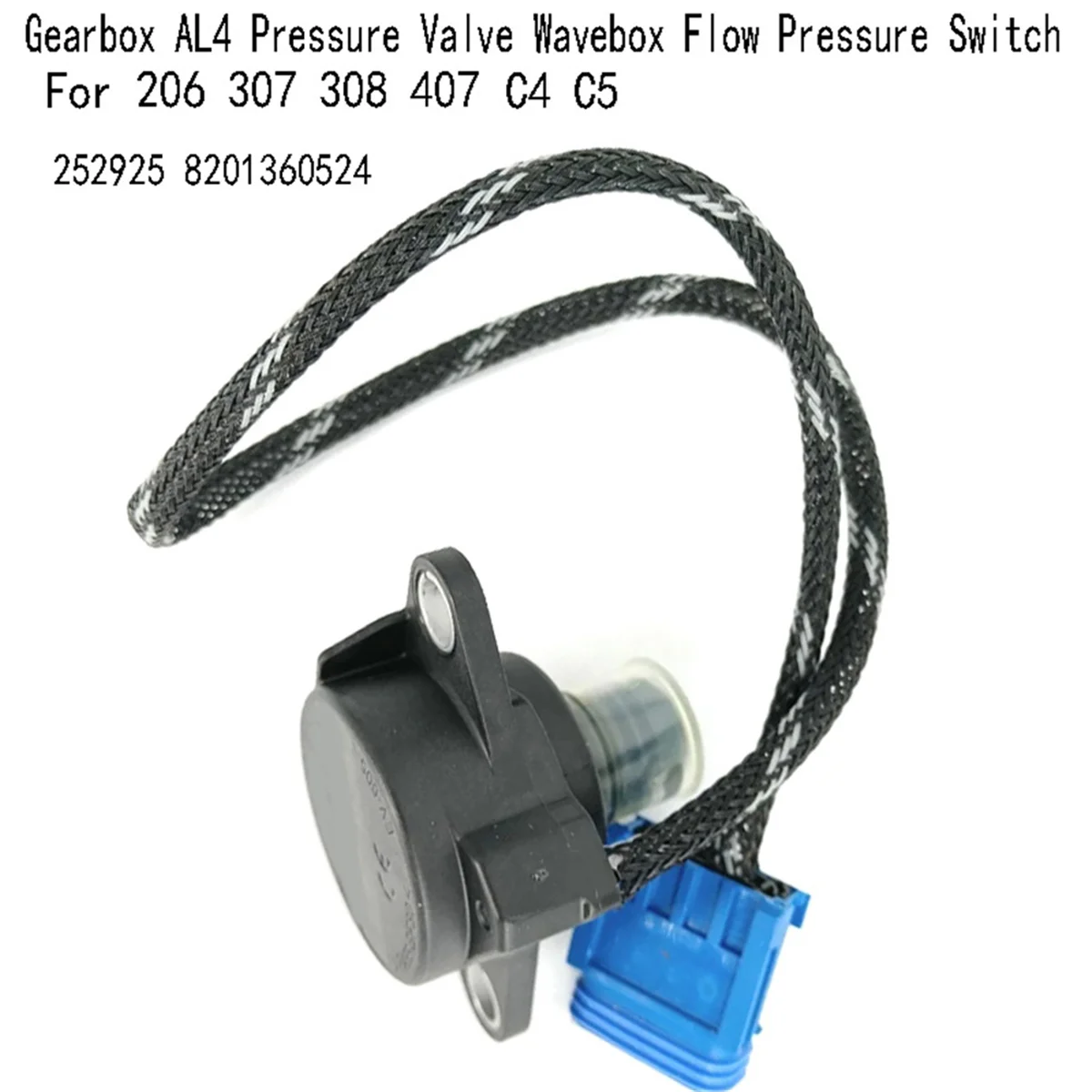 Auto Caixa de velocidades AL4 Válvula De Pressão Wavebox Interruptor De Fluxo, Peugeot 206 307 308 407 Citroen C4 C5 252925 8201360524