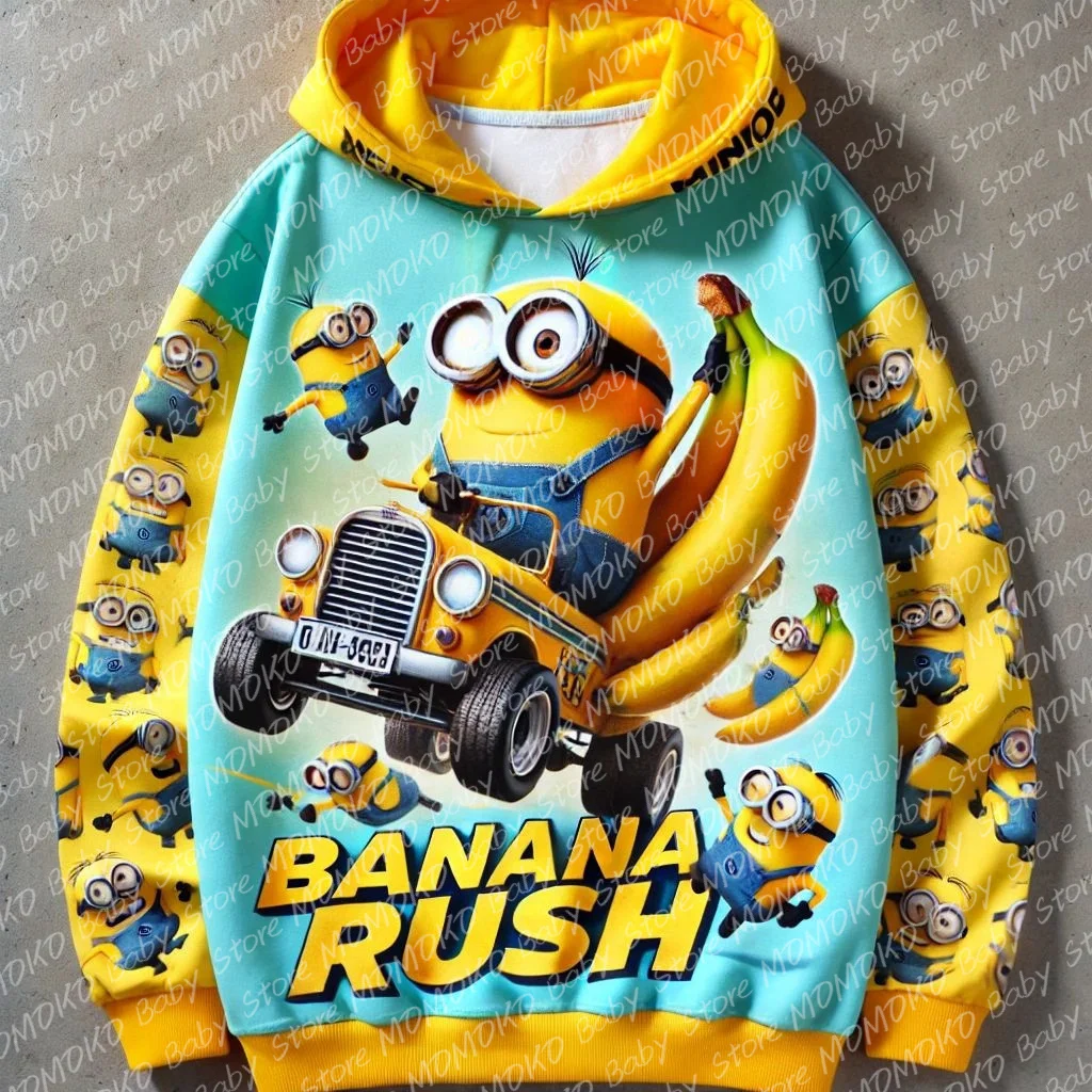 

New Minions Hoodies New Year Gift For Kids Fashion Children's Sweatshirt Boy Girl Clothes Men Women Sport Shirts Winter Hoodie