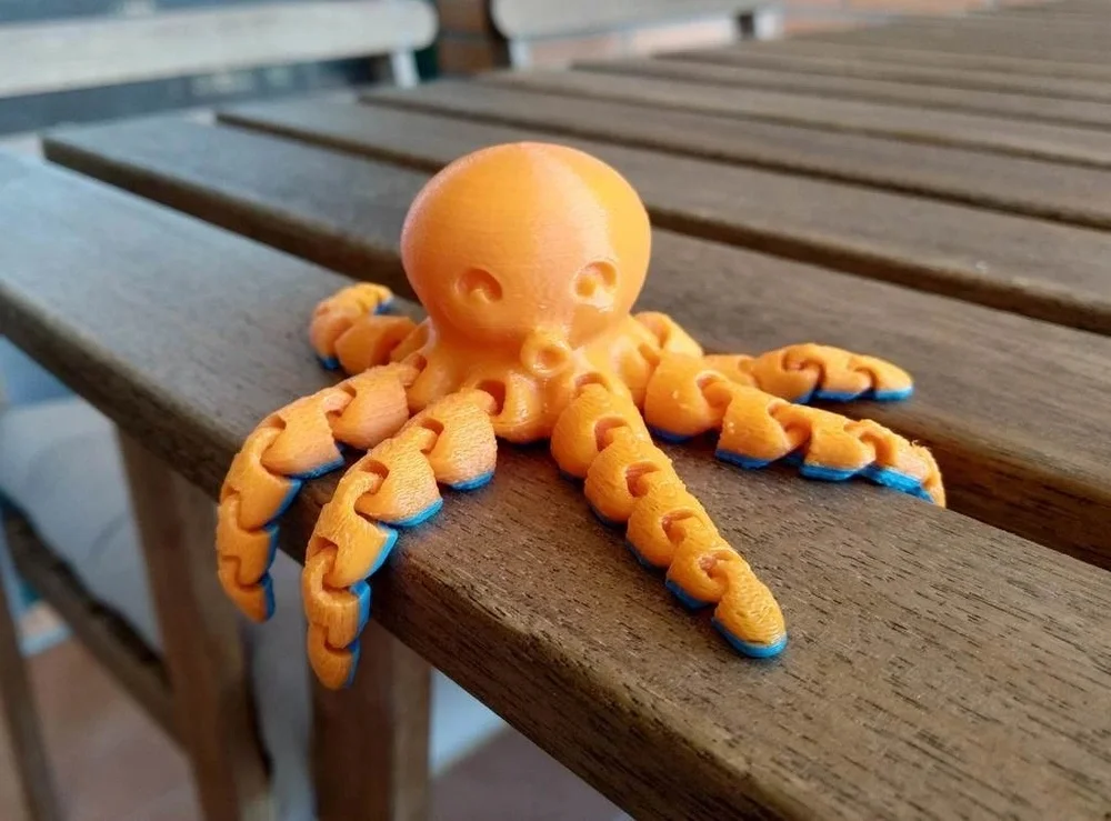 3D Printed Mini Octopus Toy Soft Fabric Octopus Shaped Plush Toy for Kids And Adults
