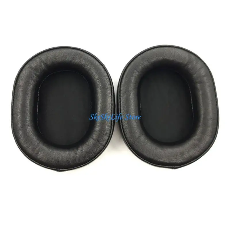 E65E Universal Oval Replacement Lambskin EarPads 70x90mm 75x95mm Foam Ear Pads Cushion for Large Over Ear for ATH Headphone