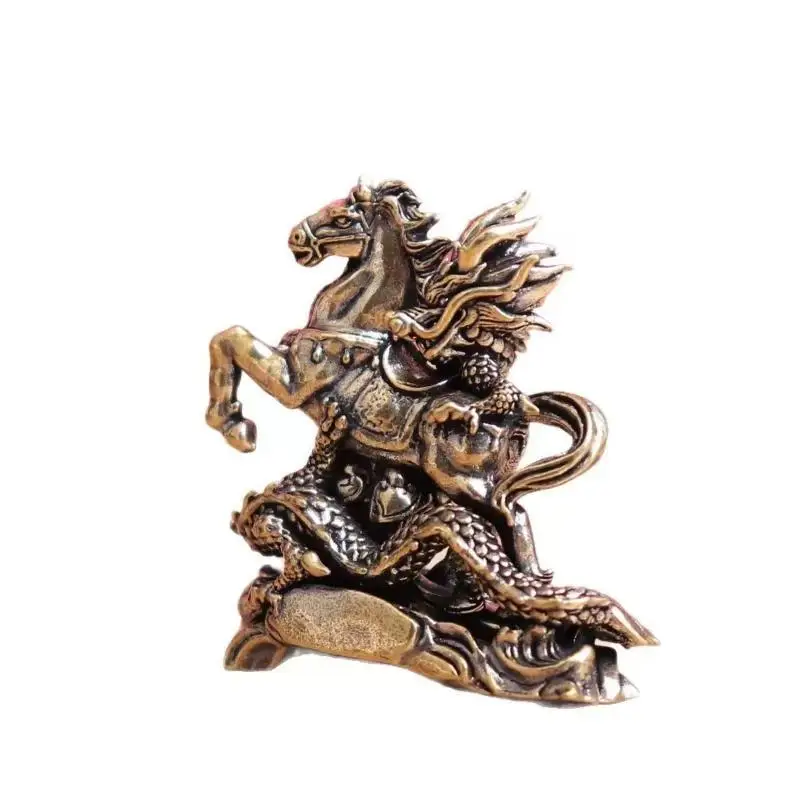 1Pc Chinese Dragon Horse Brass: Craft Ornament 2026 Small Copperware Creative Home Decor Desktop Collection