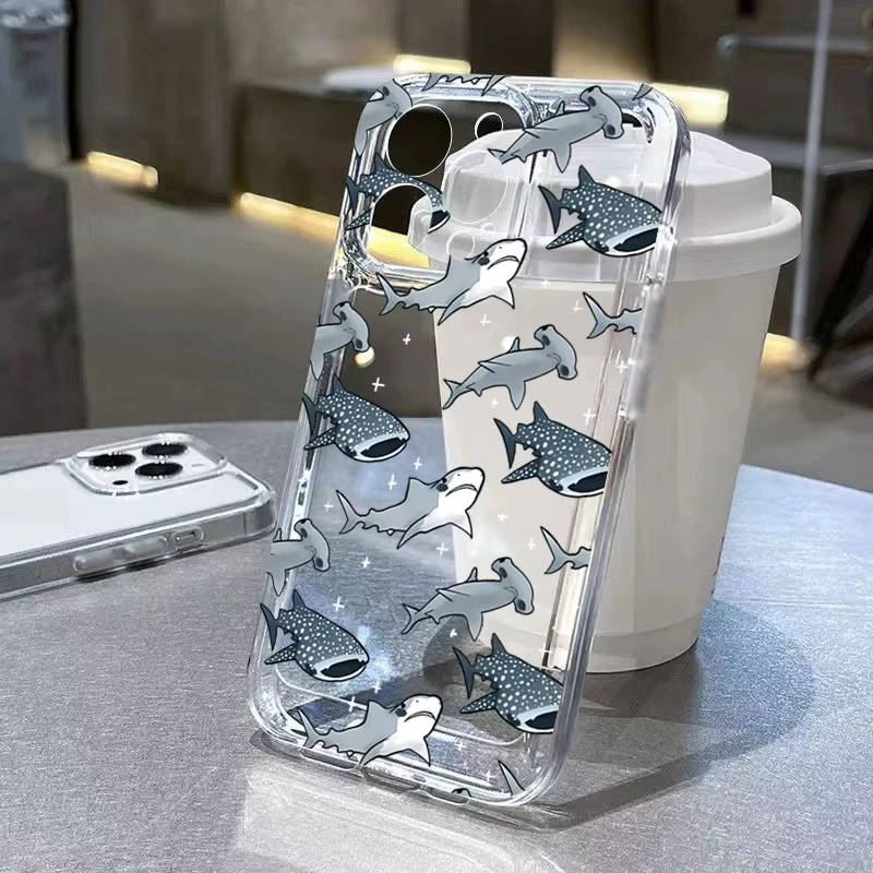 Summer Ocean Animals Phone Case For Samsung Galaxy S26 S25 S24 S23 S22 S21 S20 FE Note20 Note10 Edge Plus Ultra Lite 5G Clear