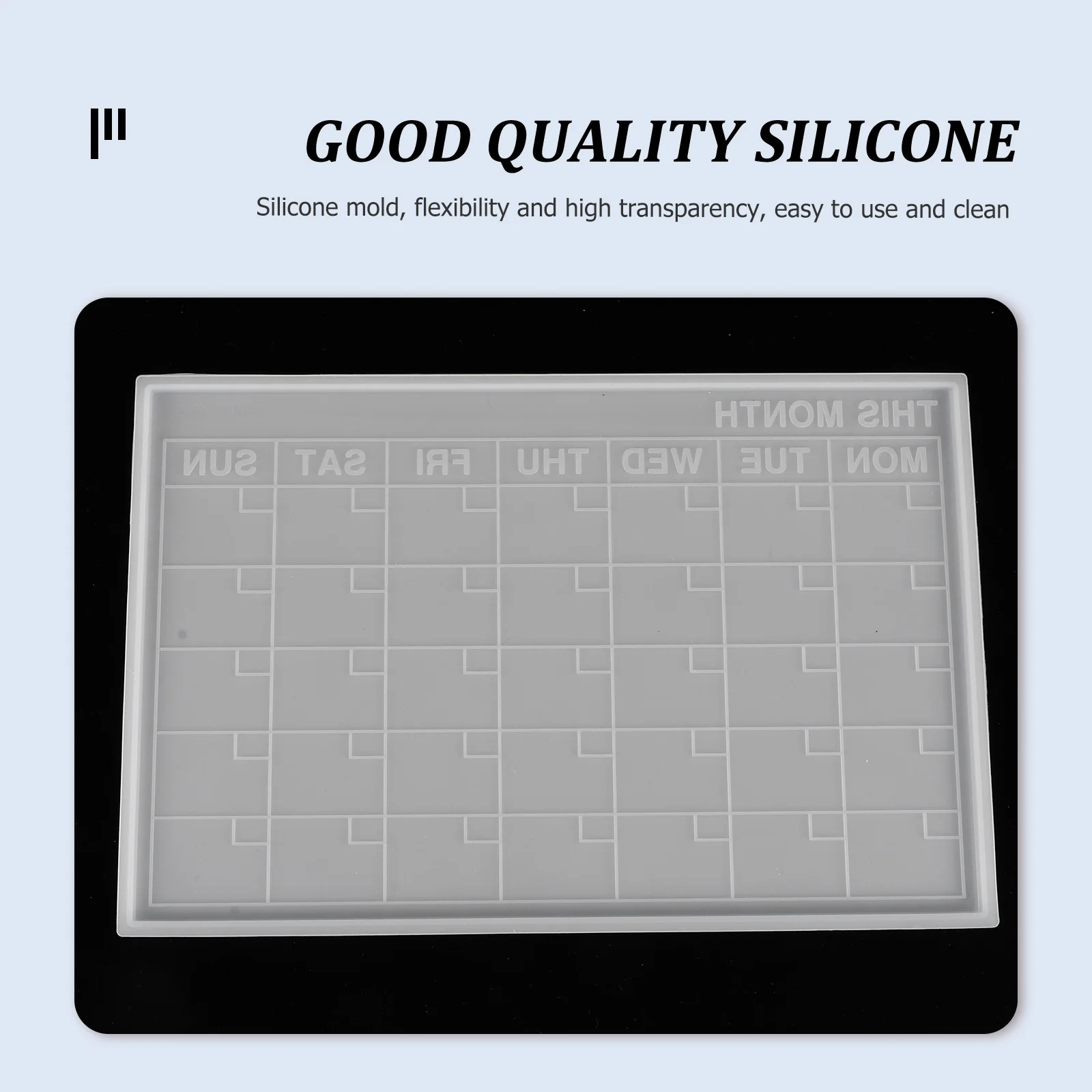 

Silicone Mold Handmade for Month Plan Schedule Ornament Notebook DIY Silica Gel Agenda Noting