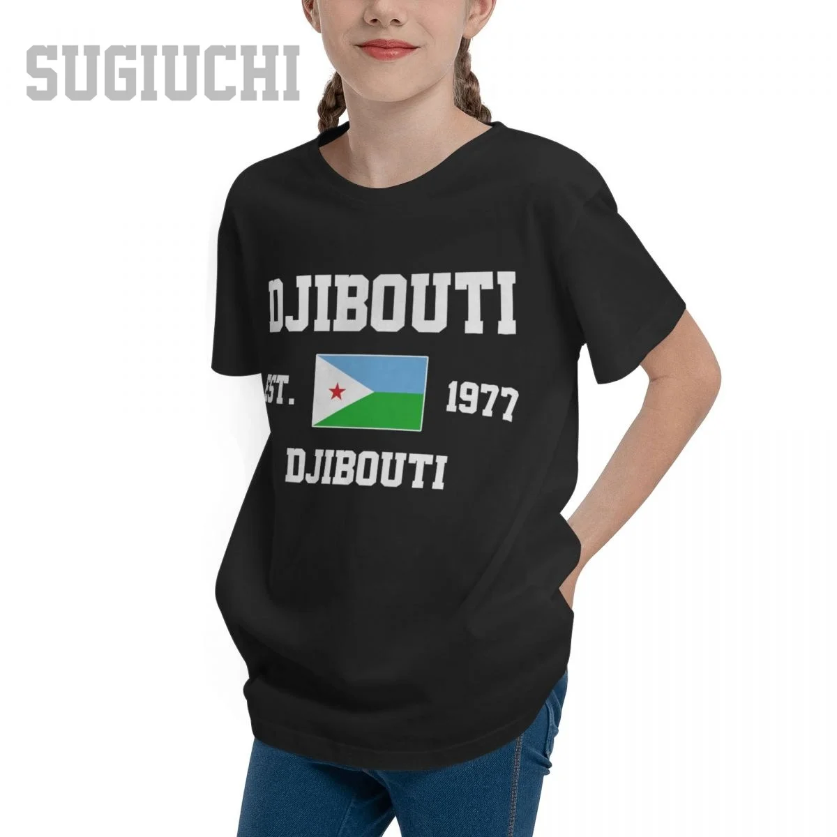 Unisex Youth Boy/Girl Djibouti EST.1977 Djibouti Capital T-shirt Kids tshirt tee 100% Cotton T Shirt o-neck short Children