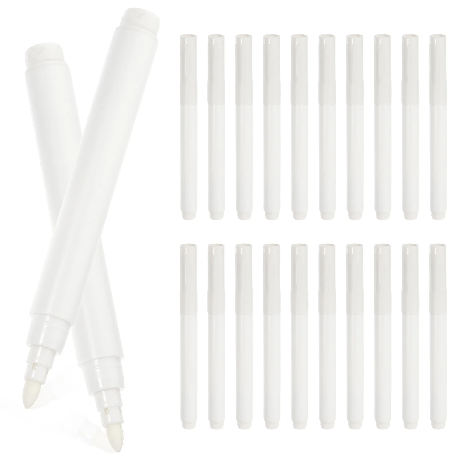 20 Pcs White Marker Pen Blackboard Liquid Chalk Writing Pens Practical Chalkboard Markers Glass