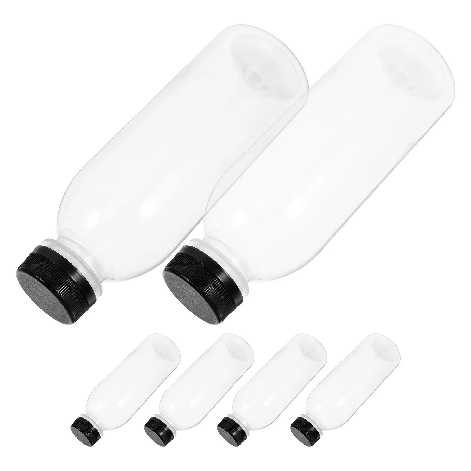 

6Pcs Clear Pet Storage Bottles 500ml Screw Lid Ideal for Juice Water Storage Empty Beverage Drink Containers Eco-Friendly Food